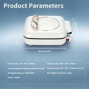 Piastra Elettrica Multifunzione Personalizzabile 2026 di Tendenza, con Superficie PTFE Rimovibile, Design Pieghevole Senza Fumo - Perfetta per <span class=keywords><strong>Panini</strong></span> Sani - Product Image 4