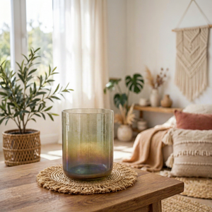 Portavelas de Vidrio de Colores, 300 ml, Resistente al Calor, Redondo y Alto, para Decoración del Hogar, Decoración de Mesa de Boda - Product Image 1
