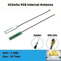Antenne RF d'usine 433 MHz, antenne PCB avec câble RG113 et connecteur IPX/UFL/soudure, antenne de communication sans fil 450 MHz 470 MHz