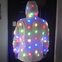Vêtement lumineux LED, veste rave, sweat-shirt à capuche de baseball, costume lumineux, fête, carnaval, Halloween, Noël, rave, Noël