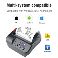 Printer Thermal Nirkabel 80mm Genggam Portabel Printer Barcode Saku Printer Stiker Label Bluetooth