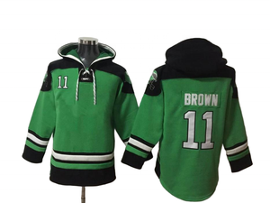 2026 Jersey Hoodie Pullover Sepak Bola Amerika Philadelphia Jahitan Bordir Cetak Musim Gugur 1 Hurts 6 Smith 11 Brown 20 Dawkins - Product Image 6