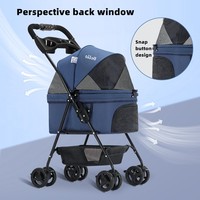 Fabrication pas cher Simple vente en gros pas cher pratique chiot et minou poussette sécurité chariot voiture pour animaux de compagnie