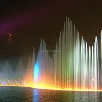 Design personalizzato Dancing Water Show DMX illuminazione fontana di musica all'aperto di lusso
