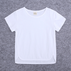 Tops de Verano para Bebés Niñas de Color Sólido de Algodón 2019 al por Mayor - Product Image 2