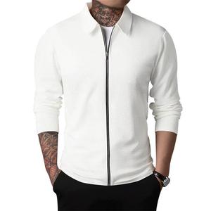 Automne mode hommes décontracté fermeture éclair vêtements d'extérieur vestes soldes <span class=keywords><strong>manteau</strong></span> de couleur unie - Product Image 2
