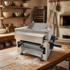 เครื่องทำเส้นก๋วยเตี๋ยวไฟฟ้าแบบกดตัด สเตนเลสสตีล ลูกกลิ้งกว้าง สำหรับใช้งานเชิงพาณิชย์ - Product Image 1