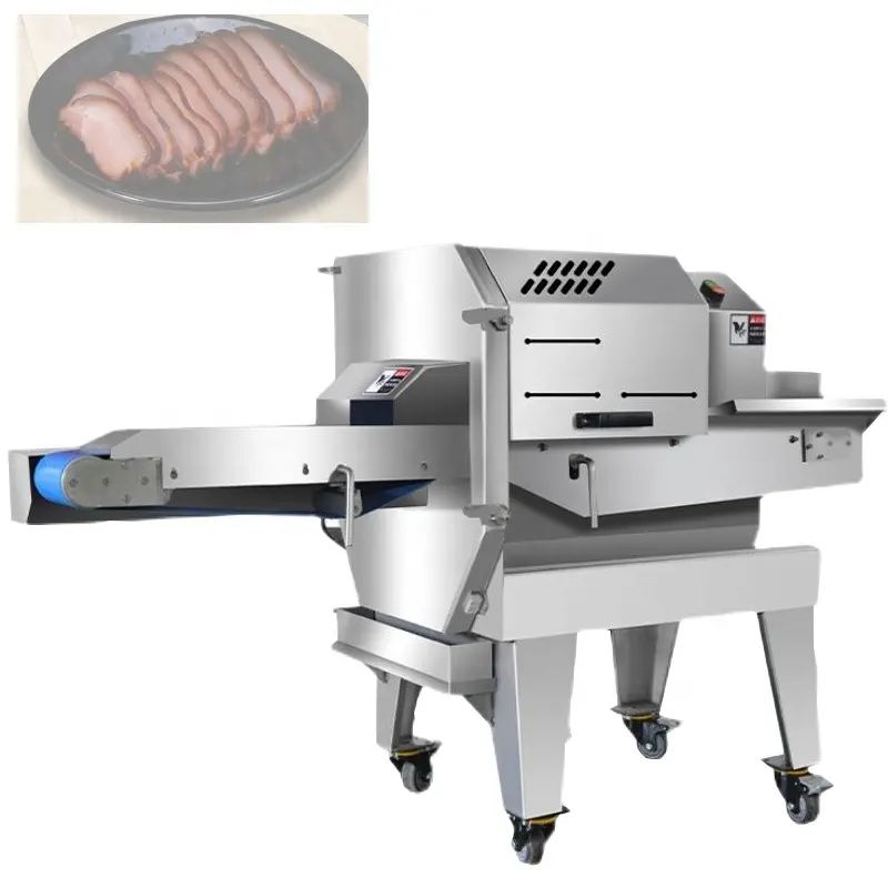 Otomatik dilimlenmiş domuz eti kesme işleme makineleri biftek etler dilimleme pişmiş et dilimleme makinesi