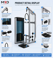Máquina Profesional Ajustable de Polea Vertical de Acero para Ejercicios de Tracción, Apta para Uso Doméstico y Comercial