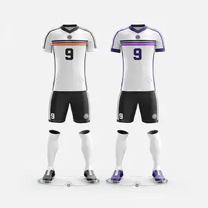 Uniforme de entrenamiento de equipo fabricante al por mayor, uniformes de fútbol por sublimación, camisetas de fútbol para jóvenes personalizadas