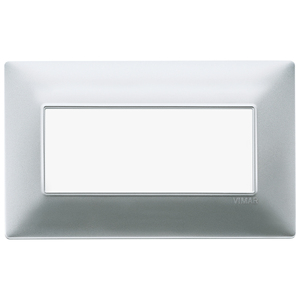 Placa de Puerta Vimar, Plateado Mate, 20.5x9.5x0.9 cm, Marco Rectangular - Product Image 1
