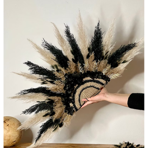 Éventail floral bohème, éventail oriental, <span class=keywords><strong>bouquet</strong></span> alternatif <span class=keywords><strong>de</strong></span> mariage en herbe <span class=keywords><strong>de</strong></span> la pampa, éventails en herbe <span class=keywords><strong>de</strong></span> la pampa - Product Image 1