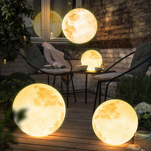 Lampadario a Sospensione LED in Acrilico a Forma di Luna e <span class=keywords><strong>Pianeta</strong></span>, Altezza Regolabile, Luce Calda, Artistico, Stile Nordico per Ristoranti - Product Image 2