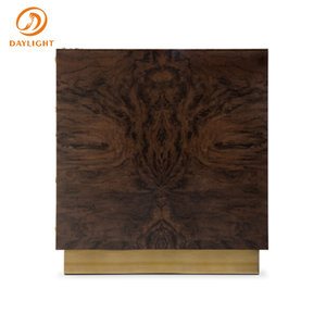 Minibar de lujo con diseño personalizado, esquinero de exhibición con pata de acero inoxidable, sala de estar marrón para armario de madera, venta al por mayor - Product Image 3