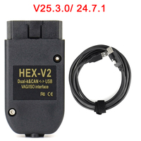 Interfaz VCDS VAGCOM V25.3 HEX V2 Actualización 24.5 para VW, AUDI, Skoda, Seat, Herramienta de Diagnóstico Automotriz Multi-Idioma