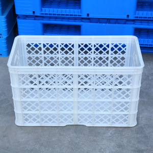 Rectangular Plastic Storage <b>Basket</b> 680x330x390 <b>Stackable</b> Mesh Egg Vegetable Crate HDPE Injection Molding - Product Image 3