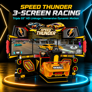 Máquina de Juego de Carreras Triple Speed Thunder de 55 Pulgadas, <span class=keywords><strong>Simulador</strong></span> de Carreras con Volante Real - Product Image 6