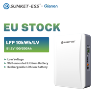 Stock UE 51.2V 200Ah 10kWh Batterie au lithium divisée IP65 Can Systèmes d'énergie solaire domestiques muraux Lifepo4 pour l'Ukraine