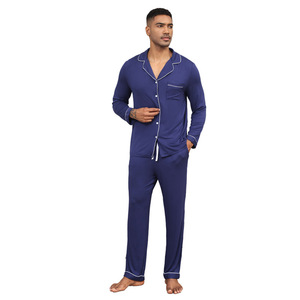 Ensemble <span class=keywords><strong>de</strong></span> pyjama cardigan à manches longues en modal OEM ODM, <span class=keywords><strong>l</strong></span>éger, en viscose et coton, pour <span class=keywords><strong>le</strong></span> printemps et <span class=keywords><strong>l</strong></span>'automne - Product Image 4