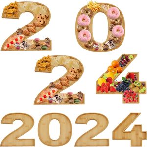 Boîte à charcuterie numérique en bois 2024, plateau alimentaire remplissable pour fêtes, plateaux à fruits, conteneur à cupcakes, plateaux de service - Product Image 2