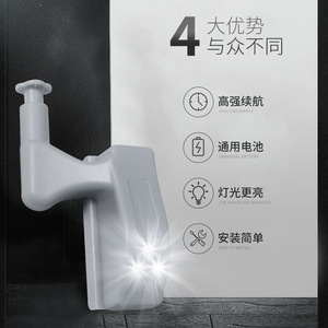 Lumière LED à charnière Woyuan Core 3500K blanc chaud, lumière de placard à montage en surface, capteur tactile 23A12V 27A12V - Product Image 5