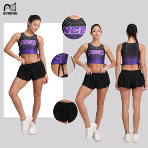 Uniformes de Animadoras con Diseño OEM, Ropa de Calentamiento para Jóvenes, Trajes de Animadoras para Niñas, Faldas - Product Image 4