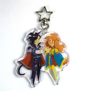Claro <span class=keywords><strong>Anime</strong></span> de impresión de <span class=keywords><strong>dibujos</strong></span> animados lindo personalizado llavero de acrílico - Product Image 1