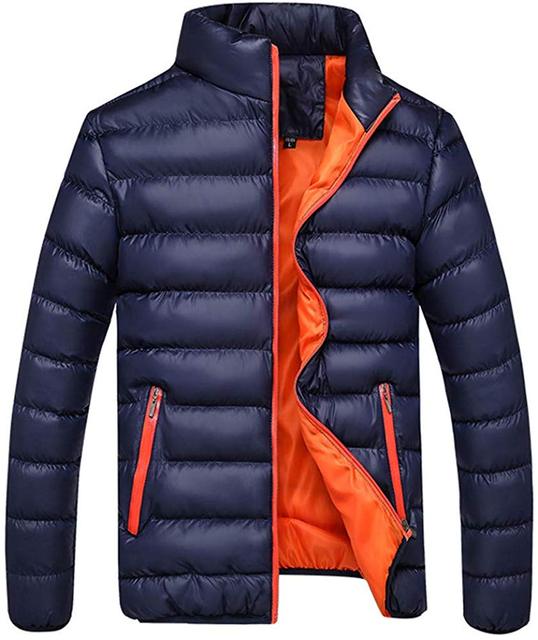 Men's Quilted Jacket Winter Outdoor Cotton  Thickening Warm Down Jacket Puffer Padded Coat
