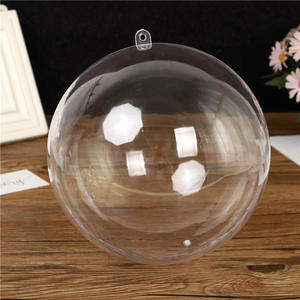 Boule transparente de Noël bricolage Ornements de Noël Boules transparentes en plastique transparent ouvrable creux suspendu Noël - Product Image 5