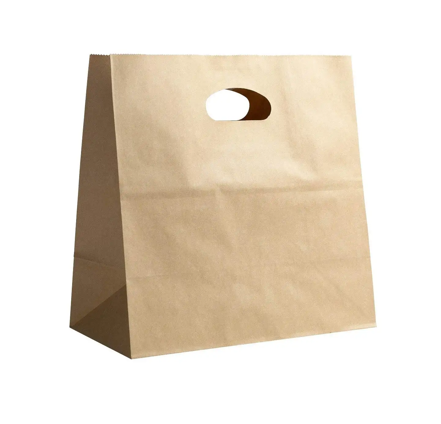 Sacos de papel para embalagem de alimentos, baratas 11 "x 6" x 11 "morre sacola de papel natural com alça para embalagem de alimentos