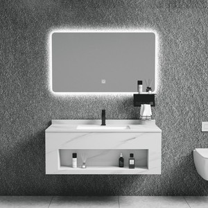 Metal Sintered Stone Bathroom Furniture <b>Vanity</b> Under Counter Basin Smart Mirror Waterproof Splash Proof Dressing <b>Table</b> - Product Image 6