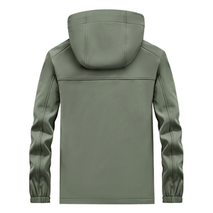 Chaqueta Cortavientos de Invierno para Hombre con Logotipo Personalizado, con Capucha, Abrigo Largo Sencillo y Moderno, Cómodo para la Temporada de Otoño - Product Image 2