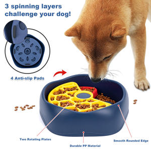 Three-Layer Rotating Slow Feeding Oval PP Durable Anti-Choke and Anti-Tumble Pet Bowl for Dogs and Cats - Product Image 3