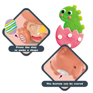 ชุดของเล่นดินน้ำมันสีสันสดใส ชุดทำฟันไดโนเสาร์ DIY เครื่องปั้นดินน้ำมัน ของเล่นเสริมพัฒนาการสำหรับเด็ก - Product Image 2