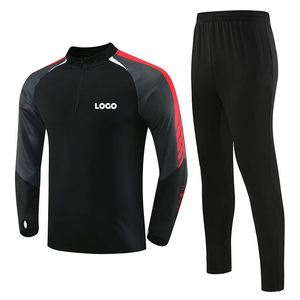 Ropa Deportiva con Logotipo Personalizado, Conjuntos Deportivos de Entrenamiento para Hombre, Chaqueta Deportiva Sublimada para Equipo de Fútbol con Media Cremallera - Product Image 4