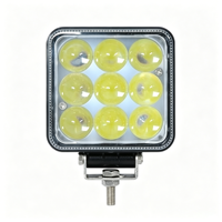 4.1 Inch 27W Square LED Work Light 4D Lens IP68 Waterproof 12-48V 1800 Lumens 6000K Diecast Aluminum Auxiliary Driving Lamp