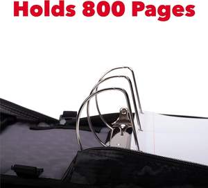 Carpeta Archivadora Case-it de Alta Calidad con Cierre de Cremallera de 4 Pulgadas y 3 Anillas en D, con Carpeta de 5 Pestañas, Rojo, D-186-RED - Product Image 6