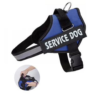 Custom Logo Hondenharnas Vest Id Patch Reflecterende Ademende Verstelbare Huisdier Harnas Designer Hondentuig Outdoor Hond Producten - Product Image 1