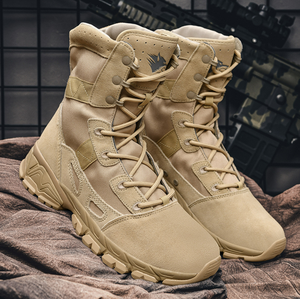TSB1016 Light Weight <b>Hiking</b> Mounting Sports Ranger STock Wholesales Desert Anti Stab Dark Green Cow Leather Suede Desert <b>Boots</b> - Product Image 6