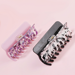 CSFZ0599 color personalizado nuevo diseño gran acetato garra de tiburón Clip mano de obra fina rectángulo geometría cuadrado niñas joyería - Product Image 3