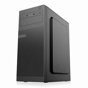 เคสคอมพิวเตอร์ Microatx Mid Tower สีดำ วัสดุเหล็ก สำหรับใช้งานในสำนักงาน พร้อมพอร์ต USB และเสียง - Product Image 5