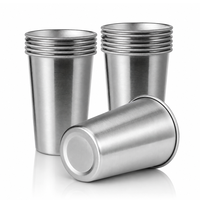 Gobelets en acier inoxydable personnalisés avec logo imprimé, gobelets en métal en gros, revêtement poudré, tasses à café et à bière pour cadeaux promotionnels