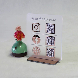 Exhibidor de Acrílico Personalizable con Código QR para Mostrar el Icono de las Redes Sociales con Estilo, Letrero de Instagram y <span class=keywords><strong>Facebook</strong></span> - Product Image 5