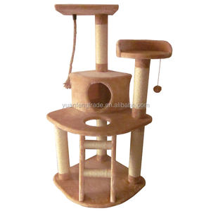Multi-livello in legno torre del gatto con Sisal corda di graffio Post di peluche condominio piattaforma gattino attività giocattoli per gatti confezionati in cartone - Product Image 6