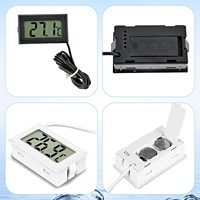 Termómetro Digital LCD Mini de Moda, Sonda de Temperatura Impermeable para Uso en Interiores, Acuarios, Refrigeradores, Congeladores y Peceras