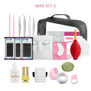 Complete Trainingsset Lash Badlijm Droger Gel Verwijderaar Mink Eye Lash Extension Kits Tas Case