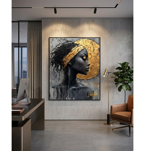 Peinture à l'huile abstraite moderne, toile faite à la main, art mural, portrait pour hall d'hôtel, 60x90cm, vente en gros d'usine - Product Image 2
