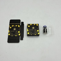 Échantillonneurs cosmétiques en feuille d'or pour 2 flacons de peptides de 10 ml avec plateau à 2 compartiments de 10 ml et emballage en boîte