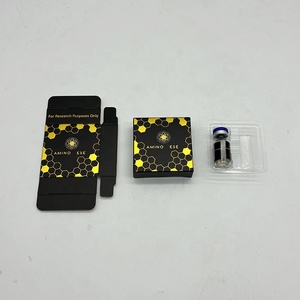Échantillonneurs cosmétiques en feuille d'or pour 2 flacons de peptides de 10 ml avec plateau à 2 compartiments de 10 ml et emballage en boîte - Product Image 3