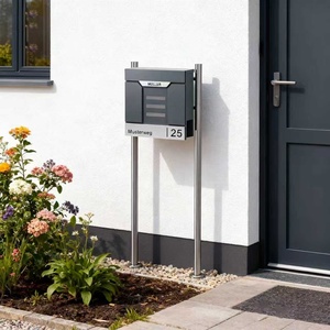 ตู้รับจดหมายติดผนังเหล็กชุบสังกะสีเคลือบสีฝุ่น ทนทาน กันน้ำ ป้องกันการโจรกรรม พร้อมป้ายชื่อและหมาย<span class=keywords><strong>เลข</strong></span>บ้าน สำหรับอพาร์ทเมนท์ - Product Image 3